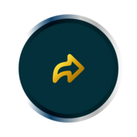 A circular button with a yellow arrow pointing to the left png