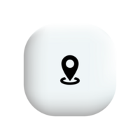 A white square button with a pin icon png