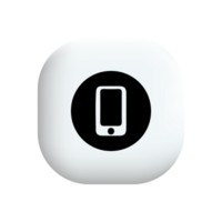 A white square button with a phone icon on it png