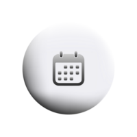 A white calendar icon on a black background png