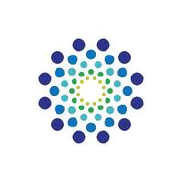 Colorful Dots Circle Molecule Logo Template Illustration Design. EPS 10. vector