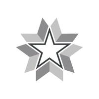 Grey Star and Arrow Logo Template Illustration Design EPS 10 vector