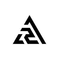 Letter c z a with modern triangle shape unique creative abstract monogram logo vector