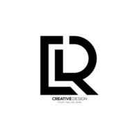Letter c d r initial with creative simple shape monogram logo vector