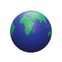 3d rendering of Earth globe png