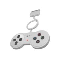 Gamepad 3d model. 3d rendering retro console game control png
