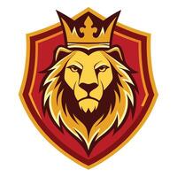 lion with shield vector