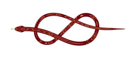 A snake with a snake's head and a snake's tail vector