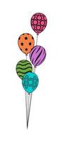 A bunch of balloons with different colors vector
