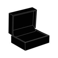 Sleek Black Box Minimalist Packaging Design Element. Perfect for branding, mockups, vector