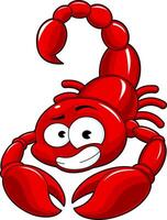 Smiling Cartoon Scorpion with Sharp Details and Bold Colors for Digital Illustrations and Print Designs vector