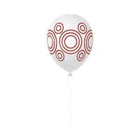 A red and white balloon with a target design vector