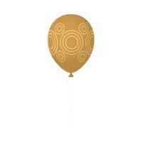 A gold balloon with a white background vector