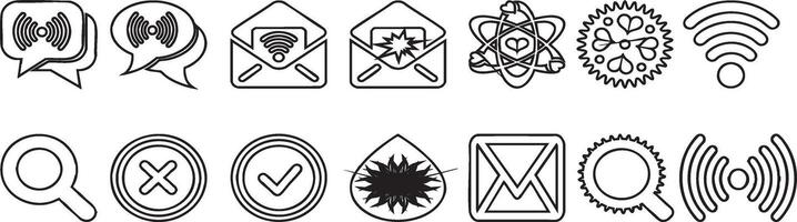 a set of different symbols that are used to make a design vector