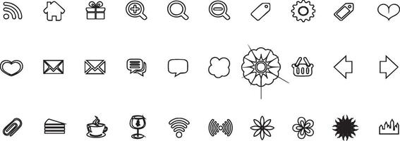 a set of icons that are made up of various shapes vector