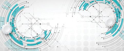 technology background with circles and lines vector