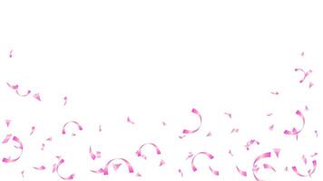 Banner realistic shiny pink paper confetti isolated element design. decoration party vector