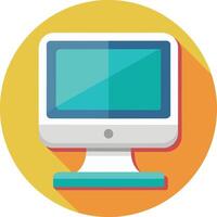 Computer Monitor Desktop Colorful Icon vector