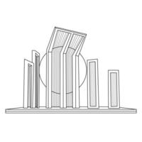 21st February Design Shaeed Minar sketch vector