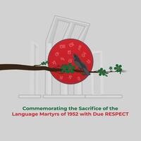 21st February Design with recalling their sacrifice vector