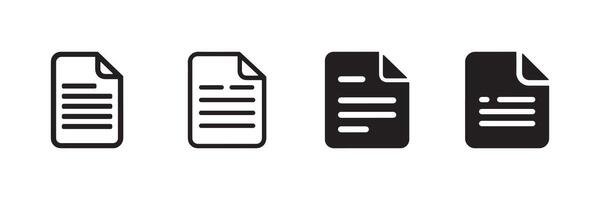 Minimalist Document File Icon Set for Digital and Print Use vector