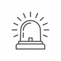 An attention-grabbing illustration of an emergency alert siren, featuring a sleek design and radiating light effects vector