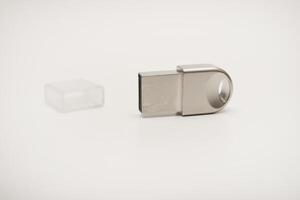 The metal case of the USB adapter. Wi-Fi module on a white background. photo