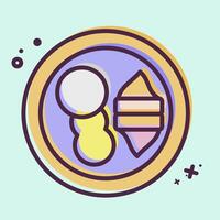 Icon mango. related to Summer symbol. MBE style. design editable vector