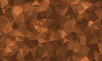 Seamless abstract triangle pattern background on dark brown color. Illusion geometric design vector