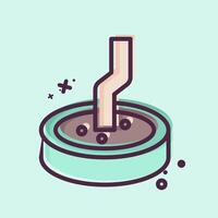 Icon Cigarette Stub. related to Smoking symbol. MBE style. design editable vector