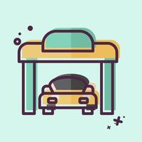 Icon Garage. related to Parking symbol. MBE style. design editable vector