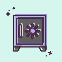 Icon Save Box. related to Retirement symbol. MBE style. design editable vector