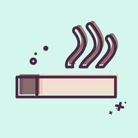 Icon Cigarette. related to Smoking symbol. MBE style. design editable vector