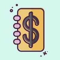 Icon Passbook. related to Savings symbol. MBE style. design editable vector