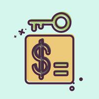 Icon Safe. related to Savings symbol. MBE style. design editable vector