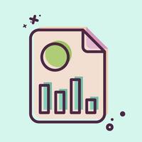 Icon Financial Report. related to Retirement symbol. MBE style. design editable vector