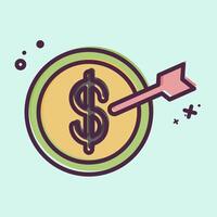 Icon Saving Goal. related to Savings symbol. MBE style. design editable vector
