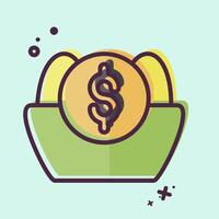 Icon Nest. related to Retirement symbol. MBE style. design editable vector