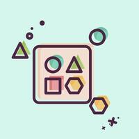 Icon Toy Shape. related to Kindergarten symbol. MBE style. design editable vector