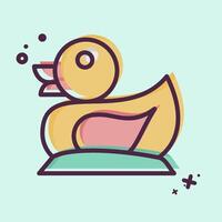 Icon Duck. related to Kindergarten symbol. MBE style. design editable vector