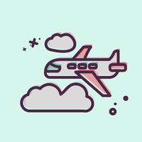 Icon Plane. related to Travel symbol. MBE style. design editable vector