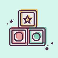Icon Block. related to Kindergarten symbol. MBE style. design editable vector