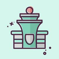 Icon Control Tower. related to Travel symbol. MBE style. design editable vector
