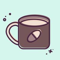 Icon Coffe. related to Travel symbol. MBE style. design editable vector