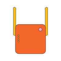 Illustration router retro outline unique design vector