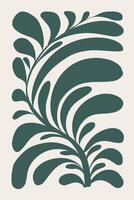 A green and white leaf design on a white background vector