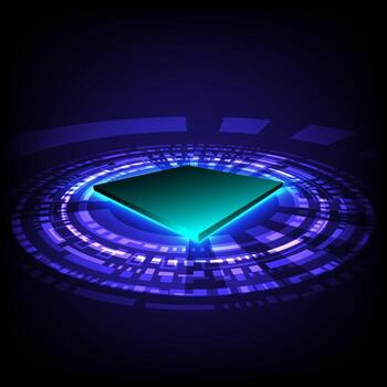 Abstract background with microchip innovation cyberspace vector