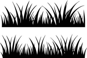 High-Quality Grass Silhouette Set for Graphic Projects vector