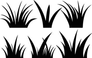 Realistic Grass Silhouette Set for Creative Use vector