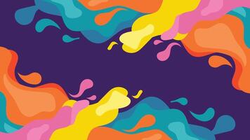 Dynamic Abstract Background with Colorful Splashes and Flowing Wavy Shapes. vector
